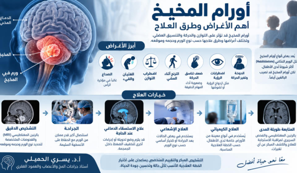 أورام المخيخ: أهم 7 أعراض وطرق التشخيص والعلاج