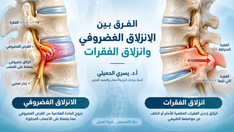 الفرق بين الانزلاق الغضروفي وانزلاق الفقرات