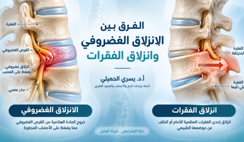 الفرق بين الانزلاق الغضروفي وانزلاق الفقرات